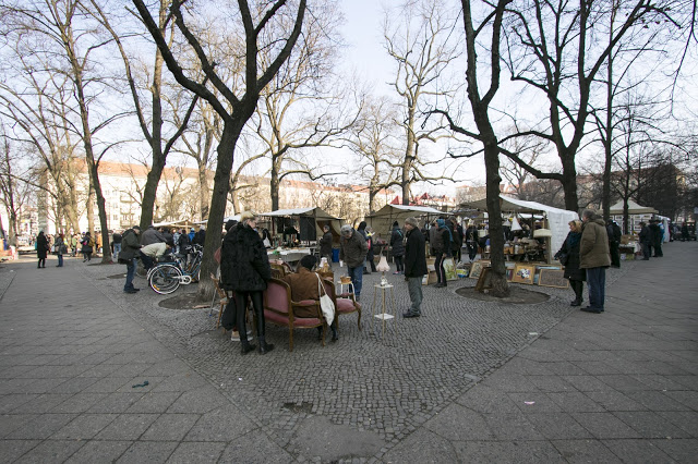 Mercato a Boxhagener Platz-Berlino