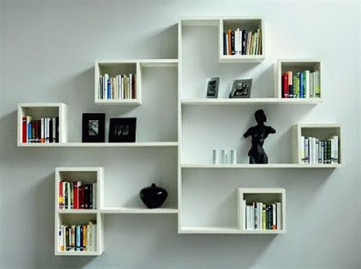 37 gambar  desain lemari  rak  buku  minimalis modern dari 
