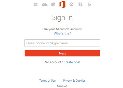 Microsoft Office account login