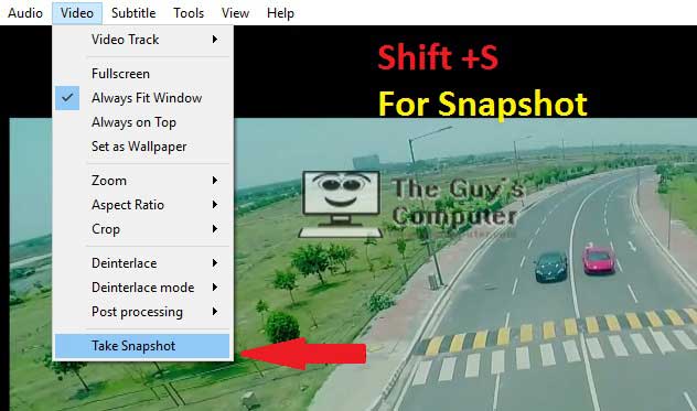 How to capture snapshot using VLC media player 