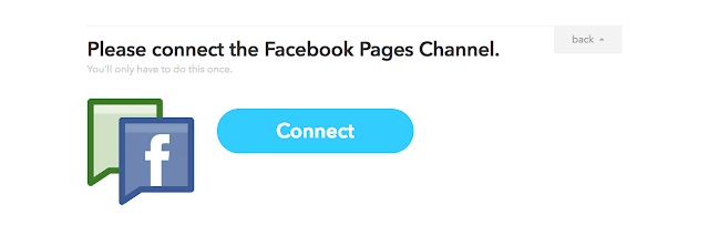 connect facebook pages channel on IFTTT