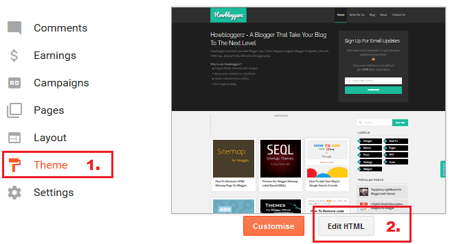 Edit Blogger Theme