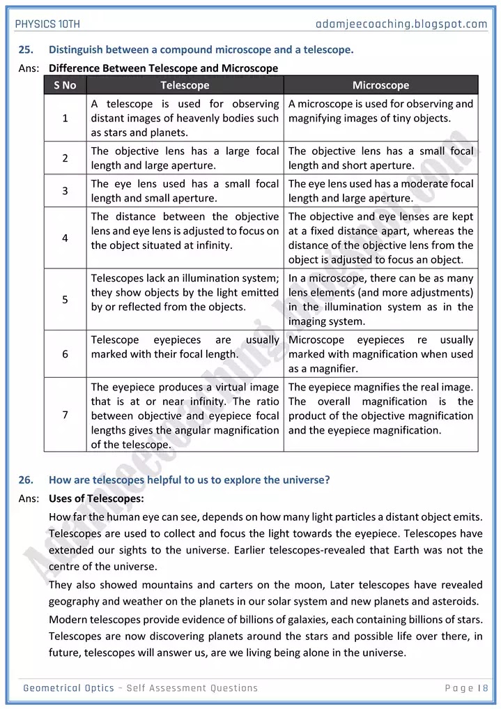 geometrical-optics-self-assessment-questions-physics-10th