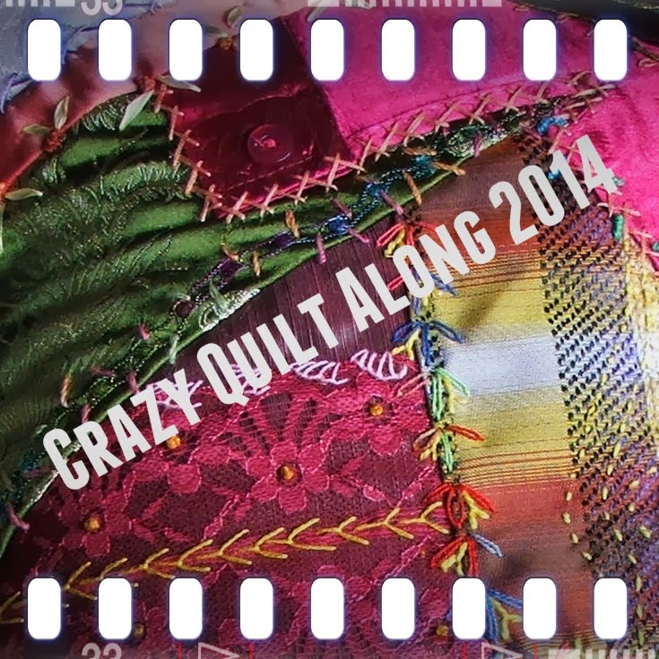  We are going to live on doing a wall hanging representing Winter Crazy Quilt Along 2014......