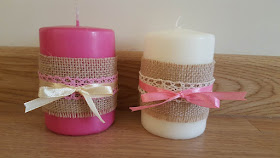 DIY embellished candles set