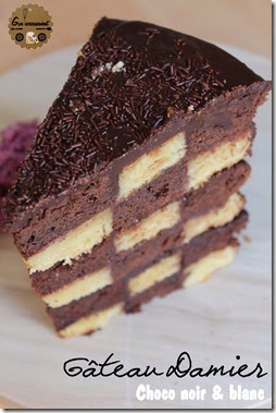 Goulucieusement Damier Chocolat Noir Chocolat Blanc Nutella Glacage Chocolat Noir Gateau D Anniversaire