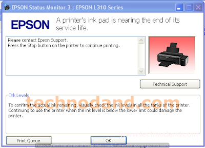 Printer Epson L110 L210 L220 L300 L310 L120 L360 L365 Error 2000020A saat Reset 