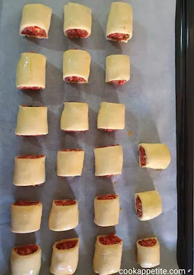 Sausage and bacon rolls- I used minced beef, because I am a big fan.You can substitute with pork mince or lamb mince. you can also use steak, and I assure you, you are going to have delicious steak rolls.