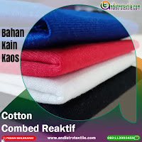 Jual Bahan Kaos Distro 100% Cotton Combed 24s Ecer Kiloan Plus Rib