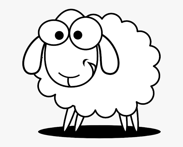 Best cartoon sheep coloring pages