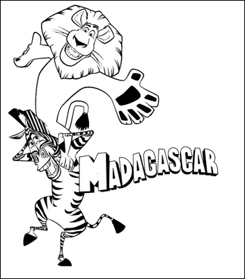 Desenho para colorir Madagascar