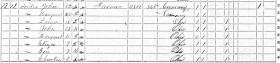 Climbing My Family Tree: Detail of 1880 Federal Census showing Snider family in Delaware Township in Hancock County Ohio  (found at Ancestry.com)