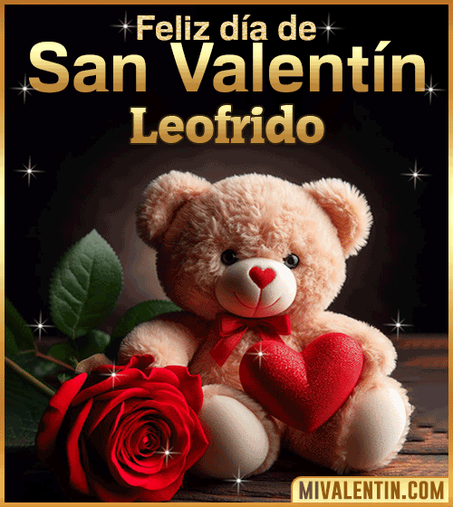 Peluche de Feliz día de San Valentin Leofrido