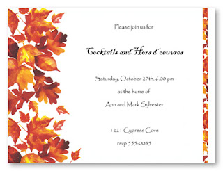 Thanksgiving Wedding Invitation Card
