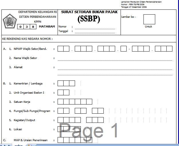 Yook Download Contoh: Download contoh form SSBP (Surat 