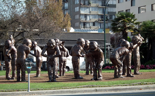 A-Maze-Ing Laughter, by Yue Minjun - Vancouver Biennale Sculpture , 2009-2011