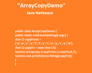 Contoh Program Java Netbeans ArrayCopyDemo