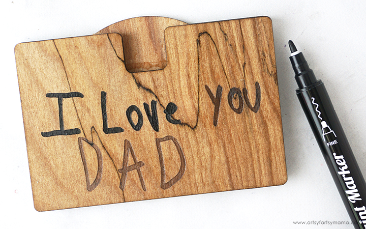 Father's Day Wooden Gift Card Holder