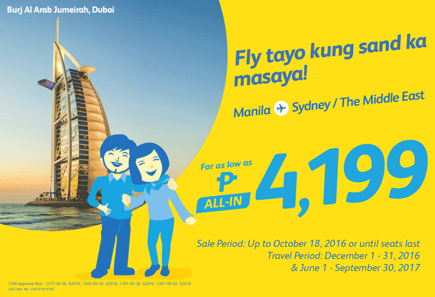 Cebu Pacific Promo Manila to Sydney 2016-2017