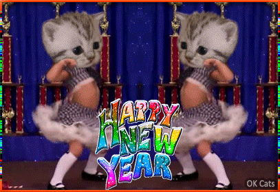 Happy New Year 2023 to all cat 💖 lovers and their kitties 😻 all around the World 11 [ok-cats.com]