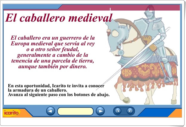 "El caballero medieval" (Animación de historia medieval)