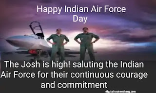 Indian Air Force Day Quotes, wishes  In english