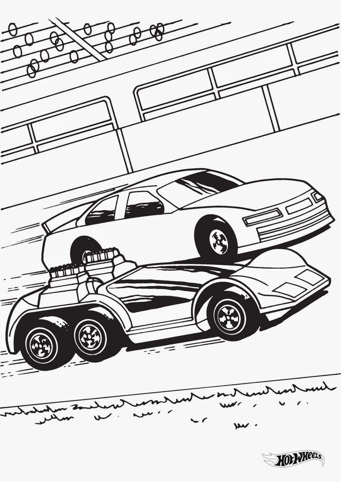 hot wheels coloring pages set 4