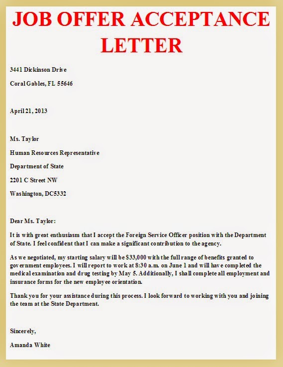 Business letter format job application