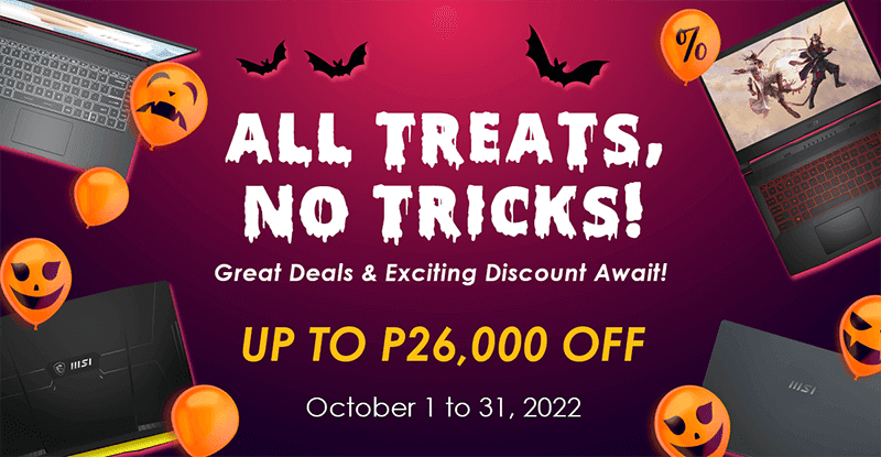 Deal: Up to PHP 26K off select laptops during MSI's Halloween Sale!