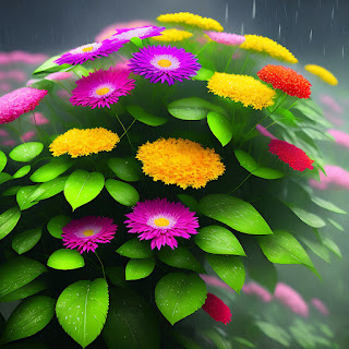 image ai colourfull flower garden