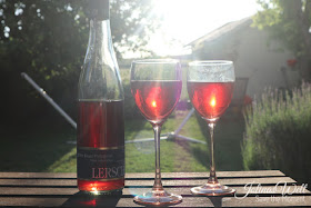 Rose Wein bei Sonnenuntergang