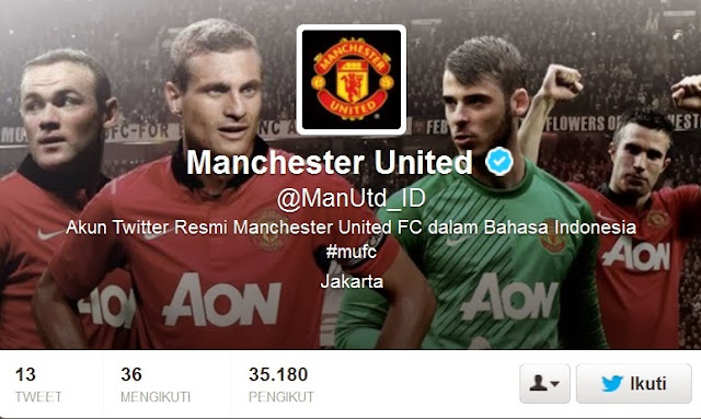 Akun Twitter,Bahasa Indonesia ,Manchester United