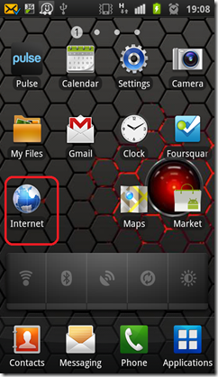 Gunakan pelayar Internet (browser) Android untuk muat-turun terus fail APK m-Mathurat