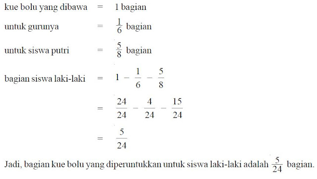 Contoh Penerapan Bilangan Pecahan dalam Kehidupan Sehari 