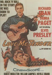 Locandina di "Love Me Tender" (1956), il primo film di Elvis Presley  