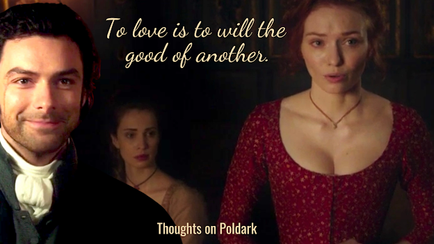 Demelza sings to Ross Poldark at Trenwith at Christmas season 1