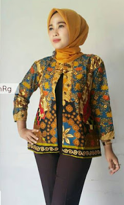 baju batik lengan panjang wanita