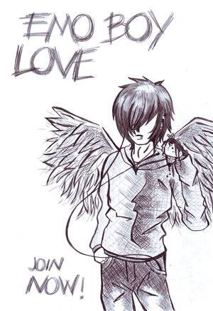 emo cartoons in love. love you poems your boyfriend