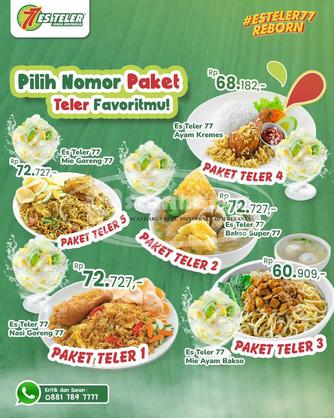 Promo ES TELER 77 PAKET TELER mulai 60RB*