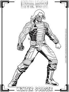 winter soldier captain america civil war coloring pages