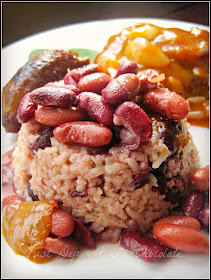 Rice and Beans with Coconut Milk Recipe, simple comfort food, this is the marriage of a classic Southern favorite with a hint of Caribbean flair! #rice #beans #coconut #Southernfood #Caribbeanfood #comfortfood