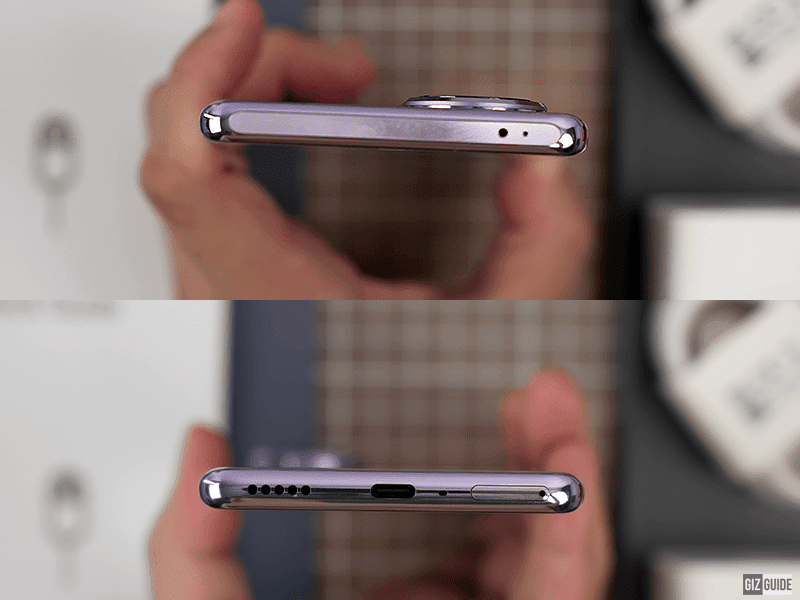 OPPO Reno10 Pro 5G's top and bottom view