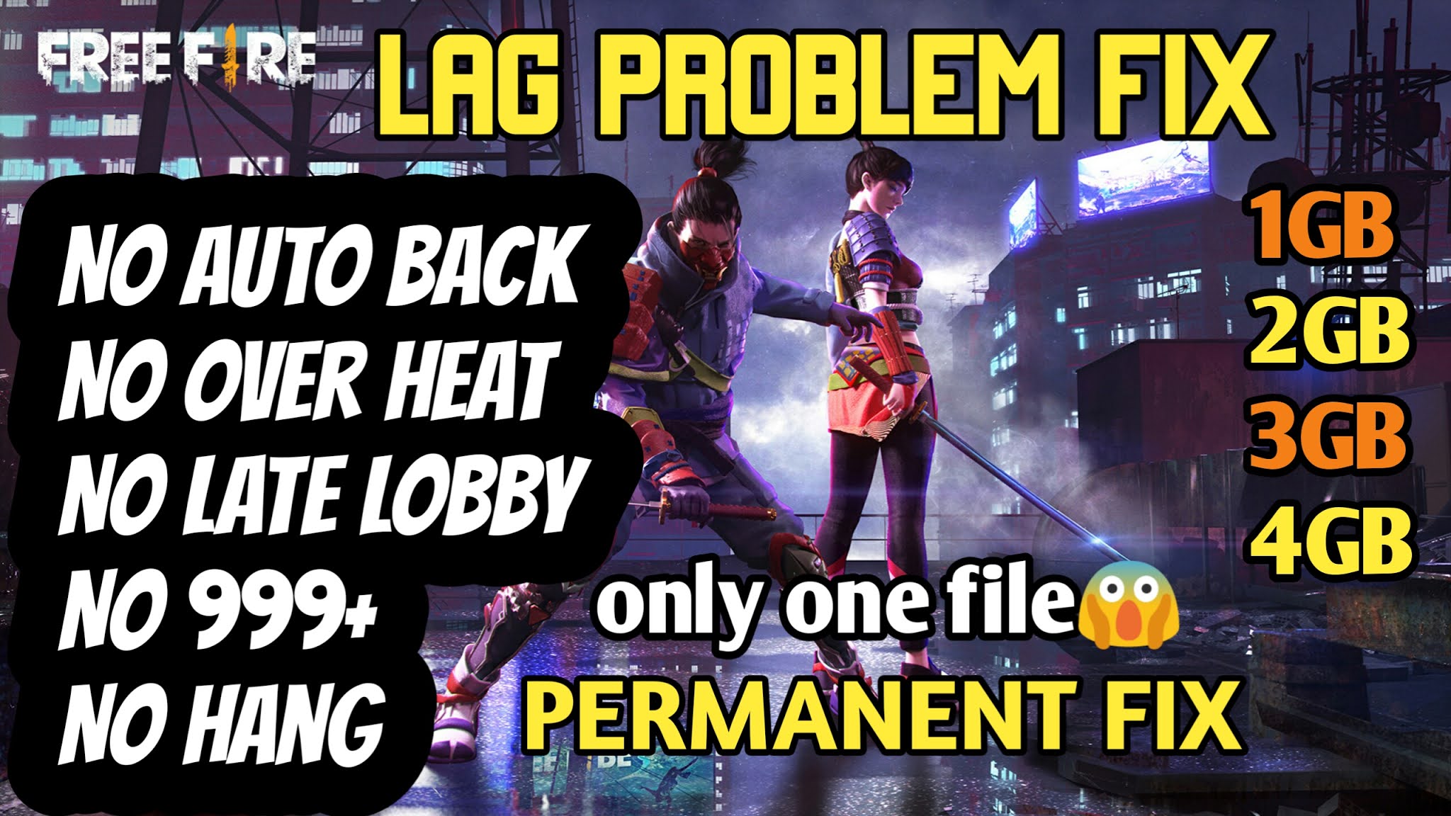 Free fire auto back lag fix file