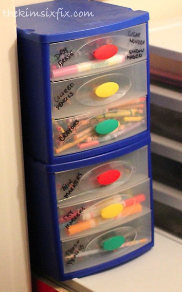 Organizing craft supplies