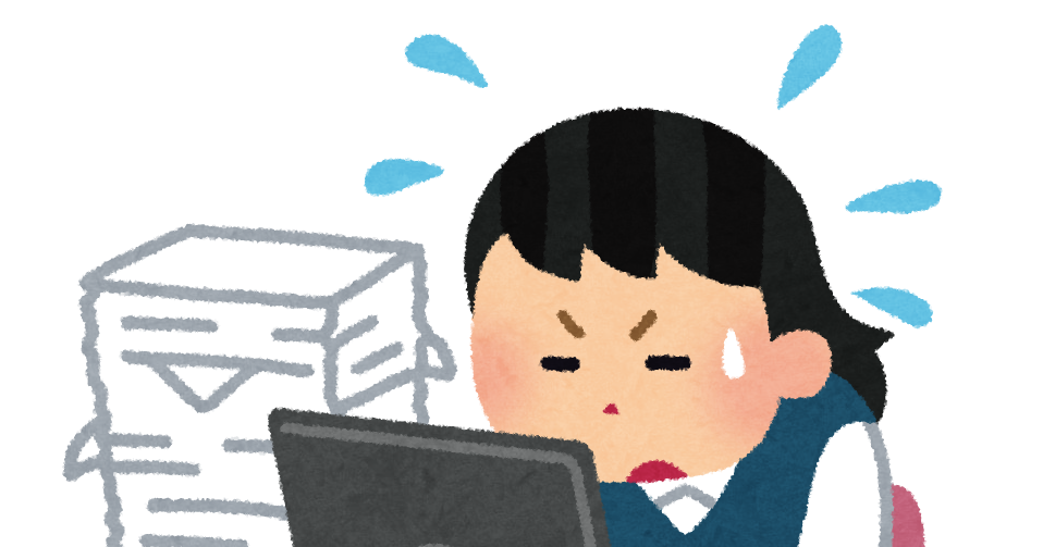 忙しく仕事をしている女性会社員のイラスト かわいいフリー素材集 いらすとや