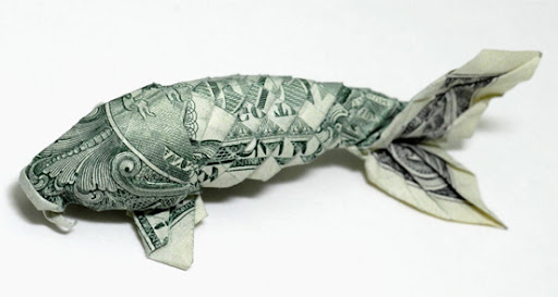 origami dollar koi