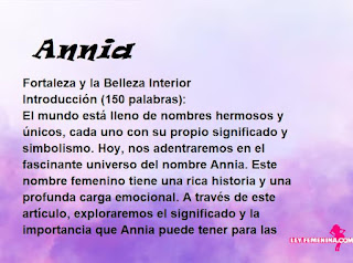 significado del nombre Annia