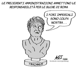 buche, roma, comune, amministrazioni precedenti, vignetta, satira