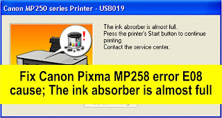 Cara Mudah Reset Printer Canon MP258 The Ink Absorber Full