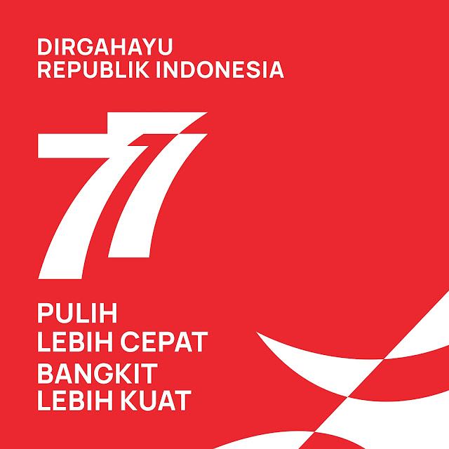 Template Desain Logo HUT RI Ke-77 Tahun 2022 Untuk Media Sosial